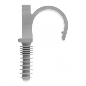 Clips simples en nylon gris - pose de tube PER RAM