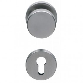 Poignées de porte palière - bouton fixe et béquille - inox 316 - NT 