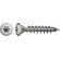 Vis pour pied de poteau inox A2 - 8x50mm - tête fraisée bombée