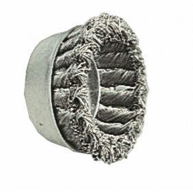 Brosse conique en acier torsadé - meuleuse axe M14 - diamètre 100 mm BRICOZOR