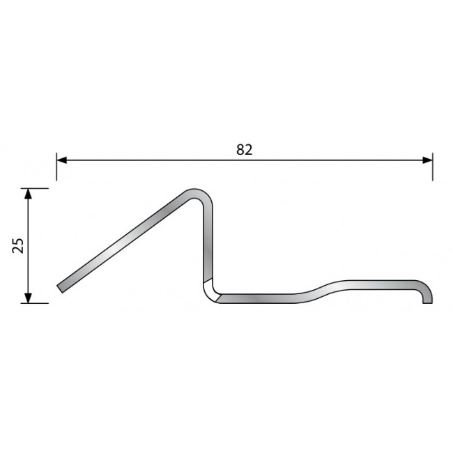 Seuil de porte de garage en acier galvanisé - longueur 3 m BILCOCQ