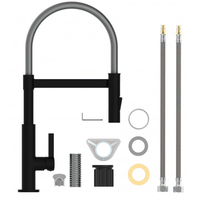 Mitigeur de cuisine - avec ressort - en spirale - Chromé 3.jpg SCHÜTTE