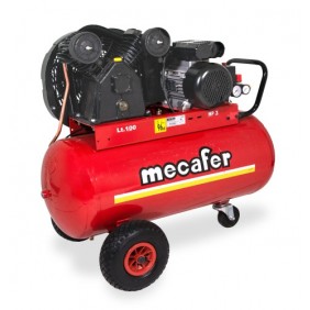Compresseur lubrifié bibylindre V fonte 100L - 3HP 9 bar MECAFER