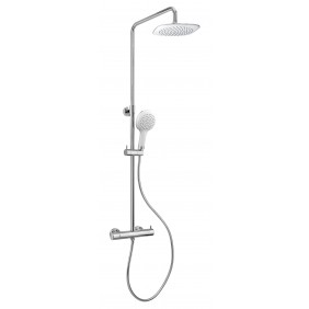 Colonne de douche thermostatique - chromé et blanc - Addict White PAINI