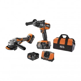 Pack perceuse à percussion Brushless 18V + Meuleuse 125 mm Brushless 18V - JP18A2-502B AEG Powertools