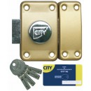 Verrou en applique - à bouton - clés réversibles - varié - City R6 ISEO