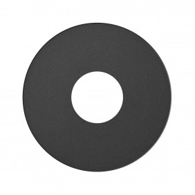 Paire de rosaces affleurantes rondes en inox noir cosmos - série EZ180 - bec-de-cane KARCHER DESIGN