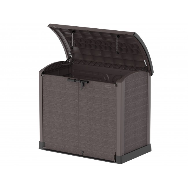Garbage Box Shed Arch 1200L-Woodgrain - D Brown- Automatic.169.jpeg DURAMAX