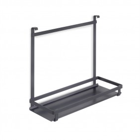 Porte-ustensiles de cuisine à accrocher Titane - acier anthracite EMUCA