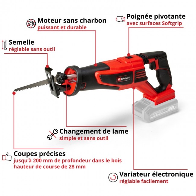 Scie sabre universelle sans fil - TP-AP 18:28 Li BL - Solo - Power X-Change - Bricozor 1.jpeg EINHELL