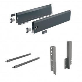 Kit tiroir tringles ArciTech - côtés H126mm - pour dos H186 mm HETTICH