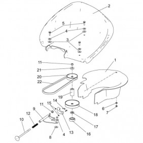 Pièces détachées pour faucheuse rotative - ensemble cadre et unité d'entraînement EUROSYSTEMS
