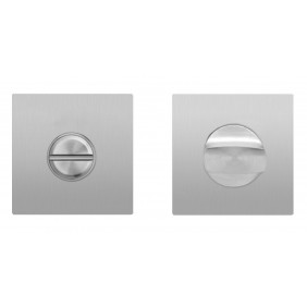 Paire de rosaces affleurantes carrées en inox satiné - série EZ180Q - condamnation KARCHER DESIGN