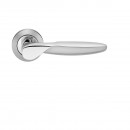 Poignées de porte sur rosaces rondes série R 42 Orlando -chromé satiné KARCHER DESIGN