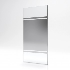 Paroi de douche fixe Parma 2 - verre miroir - 90 cm AURLANE