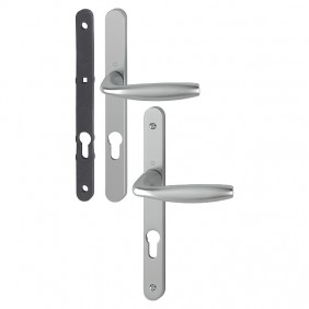 Poignées sur plaques étroites - 58 à 67 - EA70 - aspect inox - NewYork HOPPE