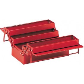Boîte à outils métallique avec 5 cases - 470x200x200 mm - rouge SAM OUTILLAGE