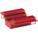 Boîte à outils métallique avec 5 cases - 470x200x200 mm - rouge