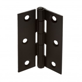 Charnières rectangulaires en acier noir pour porte de meuble - par 20 Interges