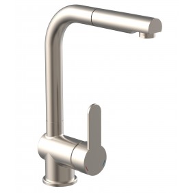 Mitigeur de cuisine à bec extractible - aspect inox - London SCHÜTTE