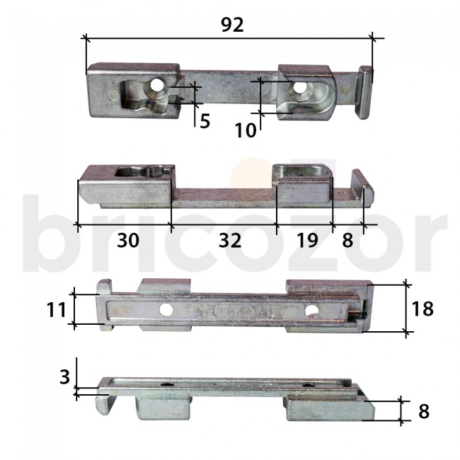 Gache-inferieure-oscillo-battant-8-00961-00-ferco-schema.jpg FERCO