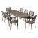 Ensemble table de jardin extensible alu + 8 fauteuils anthracite - YERAZ 8