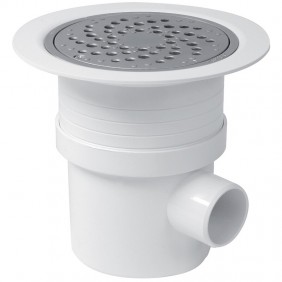 Siphon de sol pvc Docia Système - grille aluminium - diamètre 192 mm NICOLL