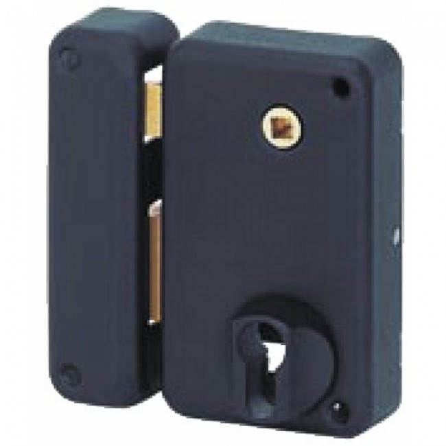 THIRARD - Serrure Verticale En Applique à Clé à Fouillot Pour Portail, Gauche, Axe 40mm 70x110mm Noir 2 Cles Thirard 90215881