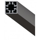 Profil aluminium noir en tube carré pour système Cadro - longueur 3 m HETTICH