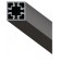 Profil aluminium noir en tube carré pour système Cadro - longueur 3 m