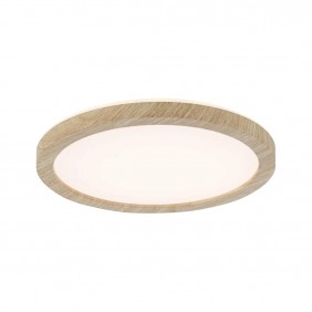 Plafonnier LED rond effet bois 3000K Atria Shine Backlight PAULMANN