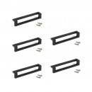 Lot de 5 poignées pour meubles Ribarroja - entraxe 128mm - noir EMUCA