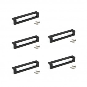 Lot de 5 poignées pour meubles Ribarroja - entraxe 128mm - noir EMUCA