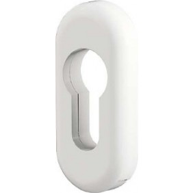 Paire de rosaces en zamak clé I fixation invisible pour béquilles Scoot - blanc brillant VACHETTE