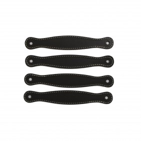 Poignée de meuble en cuir Gela - 126x13 mm - H 22 mm - par 4 HETTICH