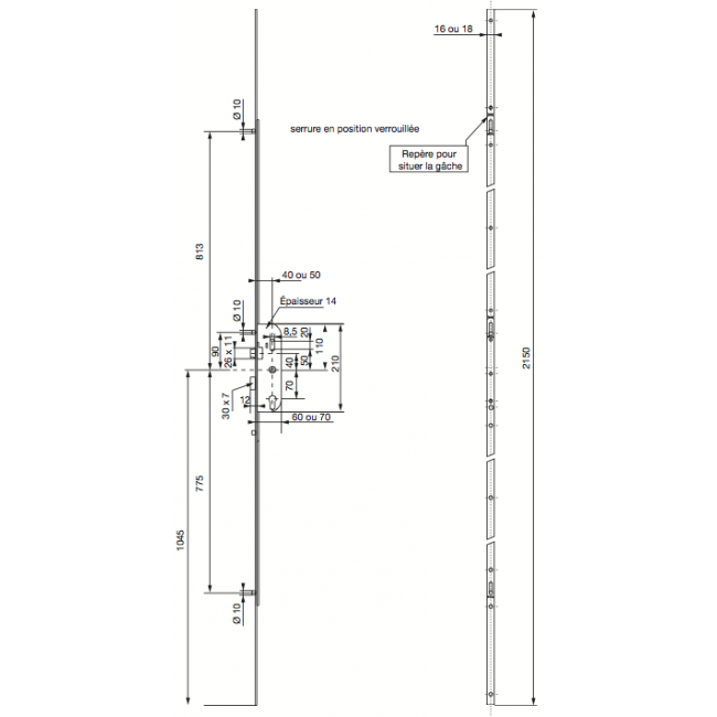 Serrure à larder 4 points série 10500.png VACHETTE