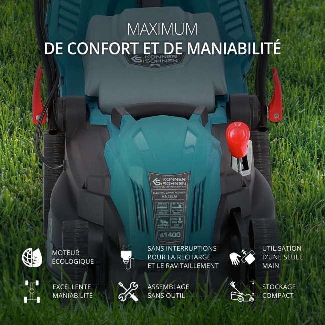 Tondeuse électrique 1400W - largeur de travail 38 cm - KS 38LM - Bricozor 2.jpeg KONNER & SOHNEN