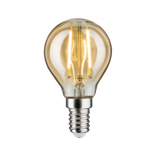 Ampoule LED sphérique - E14 2,6W - température chaude - finition dorée PAULMANN