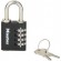 Cadenas à code 4 chiffres avec clé de secours - noir - s'entrouvrant