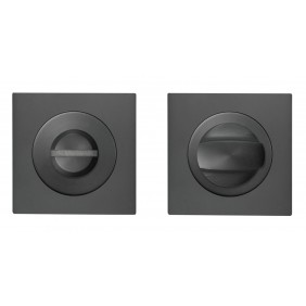 Rosace 3 pièces carrée en inox gris titanium - série EZ1340 - condamnation KARCHER DESIGN