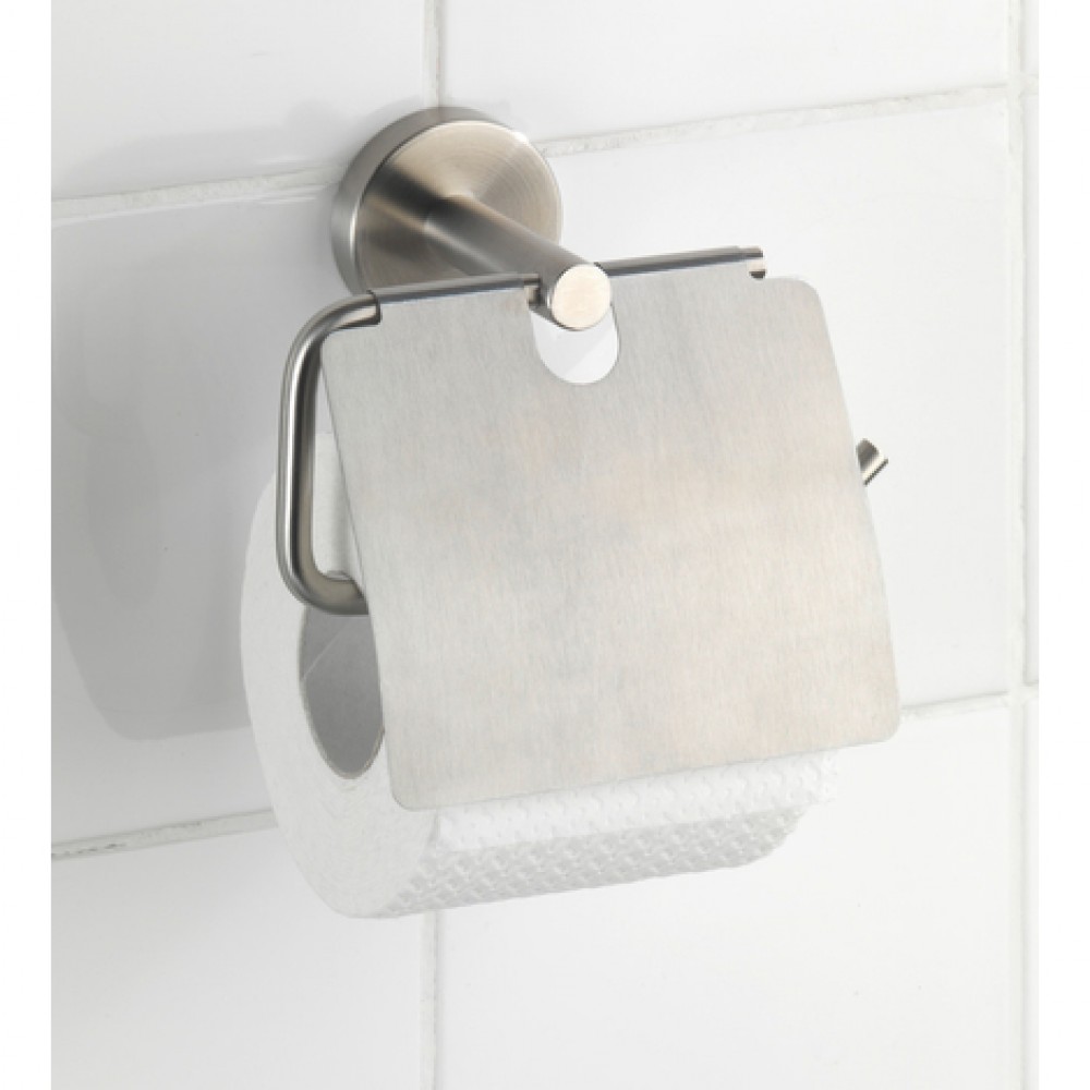 OlUM Porte-Papier Toilette avec Couvercle de Rangement Anti-poussière pour Salle de Bain en Acier Inoxydable 