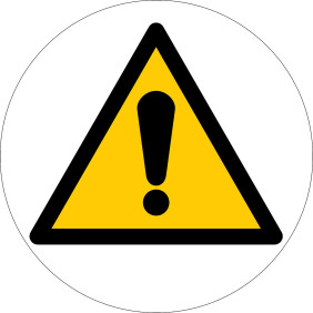 Disque adhésif pour sol "Danger" - diamètre 300mm NOVAP