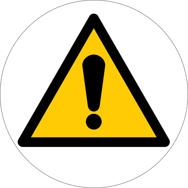 Disque adhésif pour sol "Danger" - diamètre 300mm NOVAP