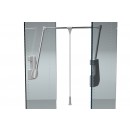 Penderie escamotable aluminium LIFT 700 - fixation latérale - charge 15 kg AMBOS