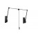 Penderie escamotable double 10 kg - fixation murale - WALL LIFT - noir
