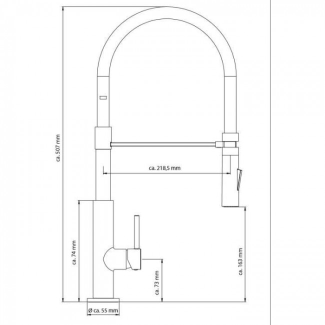 Mitigeur monocommade cuisine - avec ressort en spirale - chromé - Stilo 1.jpeg SCHÜTTE