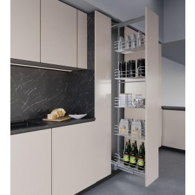 Kit de colonne extractible 852 - 5 paniers Unica - 2185 mm INOXA