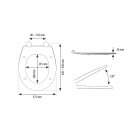Schéma Abattant WC - à descente ralentie - double Azur Premium Slim SIAMP