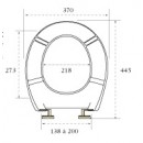 Schéma - Abattant en plastique thermodur blanc - Vendôme DUBOURGEL