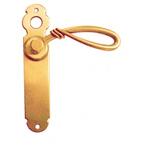 Poignées de porte sur plaques - laiton vieilli - Hématite - type 1910 BOUVET